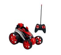 Hohopeti Voiture Télécommandée Tout-Terrain Roues Motrices Rotation Garçon Fille Facile à Piloter Rouge sans Batterie