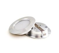 Hohota 2 pièces LED spot Ultra-mince 14mm 3W 5W 7W 12V 2 pouces encastré plafonnier D55mm Mini Downlight(Warm white,SILVER_5W DC12V)