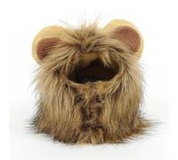 Hohota Funny Pets Clothes Cap Cute Cat Wig Lion Mane Costume Cosplay Kitten Dog Hat with Ears Fancy Party Supplies(L)