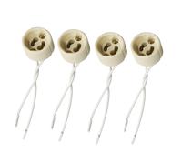 Hohota Kit de projecteur de plafond réglable, 10 pièces, blanc, noir, carré, rond, support de lampe en céramique, Base Gu10 Gu5.3(Gu10 holder)