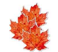 Hohota Lot de 20 serviettes de table en papier en forme de fruits, arc-en-ciel, citron, pastèque, pour fête d'anniversaire, décoration de mariage (feuille d'érable-YX005)