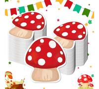 Hohota Lot de 20 serviettes de table en papier en forme de fruits, motif arc-en-ciel, citron, pastèque, pour fête d'anniversaire, décoration de mariage (champignon-YX013)