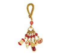 Hohota Porte-clés Chinois Avec Breloques De Bon Augure, Porte-bonheur Doré Et Rouge For Sac, Clés De Voiture For Les Festivals(Golden)