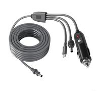 HOHOVYVY 3 en 1 pour Starlink pour mini câble d'alimentation 100 W Chargeur de voiture + câble CC + adaptateur type C vers DC 300 cm/5 m Noir (5 m)