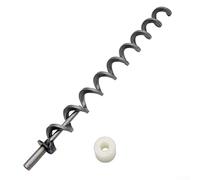 HOHOVYVY 39 cm Vis arbre à vis sans fin Barre de poussée et brosse en nylon pour barbecue à granulés Traeger
