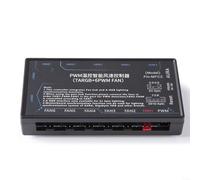 HOHOVYVY 5 V 3 broches pour hub de ventilateur PWM avec 6 ports PWM et 7 ports ARGB, télécommande sans fil, matériau ABS, cartes mères MSI, GBT et ASRock pour jeux PC (glowing)
