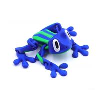 HOHOVYVY Aimant grenouille imprimé 3D - 21 cm - Forte adhérence - Pour réfrigérateur, voiture, boîte aux lettres, garage - Décoration pour la maison et le jardin (bleu)
