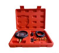 HOHOVYVY Analyseur de vide de pompe à carburant avec mesure de pression pour moteur et carburateur, test de fuite, manomètre 4 pouces, 6 adaptateurs inclus