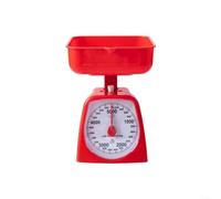 HOHOVYVY Balance éducative de cuisine avec bol de pesée, mesure précise, matériau ABS, haute précision pour l'école, la cuisine, la boulangerie et les stands de marché, café (rouge)