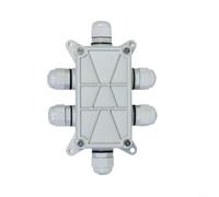 HOHOVYVY Boîte de jonction étanche IP68 pour fiche WAGO211 412/413/415, matériaux ignifuges V0, construction compacte de 14 x 10 x 3 cm, montage polyvalent pour l'extérieur (blanc)