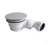 HOHOVYVY Bonde de douche, bonde d'écoulement 90 mm pour cabine de douche en acier inoxydable SUS304 avec panier filtrant et siphon anti-odeurs, construction en PP/PVC blanc