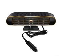 HOHOVYVY Chauffage de voiture portable 12 V avec radiateur soufflant Sortie d'air rotative pour dégivrage et désembuage rapides, chauffage intérieur pour SUV et voitures (noir doré)