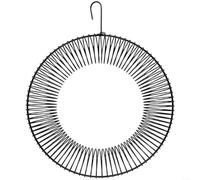 HOHOVYVY Couronne d'arachides en acier Cage suspendue avec grande capacité pour oiseaux sauvages et écureuils 30 cm Noir/vert (noir)