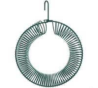 HOHOVYVY Couronne de cacahuètes en acier Cage suspendue avec grande capacité pour oiseaux sauvages et écureuils 30 cm Noir/Vert
