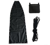 HOHOVYVY Coussin de rechange pour fauteuil suspendu en textilène avec fixation par corde 64 x 197 x 23 cm Noir (1 pièce avec poches)