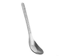 HOHOVYVY Cuillère de camping de 17,2 cm - Légère, résistante à la chaleur et neutre au goût - Pour la cuisine en plein air, les randonnées et les pique-niques - Argent (D A)