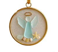 HOHOVYVY Décoration de sapin de Noël en verre de mer côtier Crèche de Jésus Nativité pour décoration faite à la main avec coquillages et étoiles de mer (A)