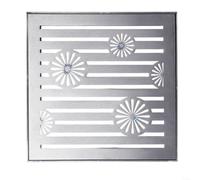 HOHOVYVY Drain de sol, drain de sol, sous-sol, acier inoxydable, drainage, grille de drainage, extérieur, drainage, couverture, canal, rouille, eau de pluie (200 x 200 x 20 x 2 mm)
