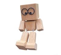 HOHOVYVY Figurine en bois oscillante faite à la main - Pour tableau de bord et bureau - Poupée interactive en bois (A)
