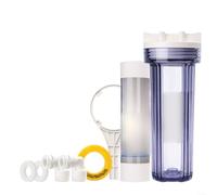 HOHOVYVY Filtre à eau 10 pouces Grand ensemble de récipients Bouteille filtrante anti-fuite pour jardin et systèmes de sable Filtration de l'eau potable (B)