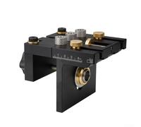 HOHOVYVY Gabarit de perçage 3 en 1 pour le travail du bois avec guide de perçage réglable pour trous précis 6 mm, 8 mm, 10 mm, 15 mm