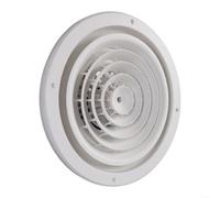 HOHOVYVY Grille d'aération de plafond ronde 405 mm en ABS avec distribution d'air réglable pour climatiseurs centraux et systèmes de ventilation, blanc, convient pour la maison et le bureau (510 mm)