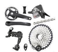 HOHOVYVY Groupe de changement de vitesse pour VTT à 10 vitesses avec jeu de pignons 42 dents et manivelle creuse, changement de vitesse précis pour entraînement VTT en aluminium sur le terrain (anneau