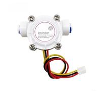 HOHOVYVY Hall Capteur de débit,Débitmètre eau,Débitmètre Hall pour l'eau 0,5-10L/min 3,5-24V Avec raccord G3/8 Blanc pour chaudière (S402B)