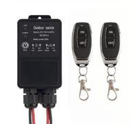 HOHOVYVY Interrupteur sans fil 230 V - Interrupteur à télécommande extérieur étanche 30 A - Relais récepteur pour pompe à eau IP65 433 MHz