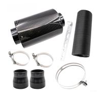 HOHOVYVY Kit de filtre à air sport en carbone véritable pour aspiration d'air froid de voiture avec tuyau flexible et accessoires de montage compatible avec divers modèles de véhicules
