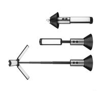 HOHOVYVY Lampe de camping télescopique avec batterie rechargeable de 3000 mAh à intensité variable IPX4 étanche double source lumineuse avec 5 modes Têtes réglables pour un éclairage flexible