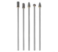 HOHOVYVY Lot de 5 fraises en métal dur - 3 x 6 x 100 mm - Fraise à queue unique - Pour outils rotatifs, métal, bois, pierre