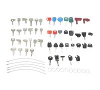HOHOVYVY Lot de 50 clés d'allumage pour engins de chantier en métal robuste | 50 clés différentes, convient pour Cat et plus encore, pour une construction métallique robuste, idéale pour les chantiers de