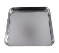 HOHOVYVY Lot de plaques de cuisson en acier inoxydable pour biscuits, conduction uniforme de la chaleur pour biscuits, pâtisseries et plus encore rectangulaires (25 x 25 x 2,5 cm)