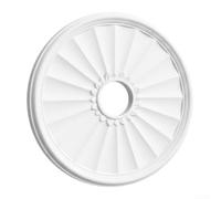 HOHOVYVY Médaillon de plafond rond en polyuréthane - 40 cm - Blanc - Lampes décoratives et cache ventilateur - Montage facile sans perçage - Solution élégante pour les pièces à vivre