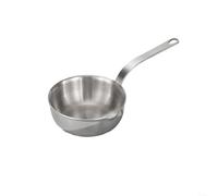 HOHOVYVY Mini poêle à œufs en acier inoxydable 304 12,8 cm avec bec verseur pour cuisinières à gaz et à induction Design compact pour rôtir, préparer des sauces et faire fondre du beurre