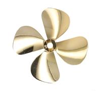 HOHOVYVY Modèle de bateau RC 55 mm/60 mm Hélice en métal 4 lames 4 mm pour RC Marine ROV (D55 mm main gauche)