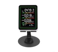 HOHOVYVY Moniteur de qualité de l'air CO2 5 en 1 avec écran couleur, mesure la température, l'humidité, HCHO, TVOC, écran HD 1,8 pouces, rechargeable via USB-C, 1200 mAh (WHITE)