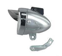 HOHOVYVY Phare avant de vélo LED style rétro 160 ° grand angle coque en métal de sécurité de nuit (argent)