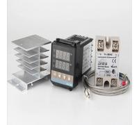HOHOVYVY Pid Régulateur de température REX-C100 Kit de régulateur de | Plage de température 0-400 °C, thermocouple de type K, contrôle jusqu'à 11000 W, pour fours, sèche-linge et machines de