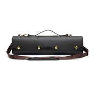 HOHOVYVY Sac à flûte 16/17 trous en cuir PU ou bois avec doublure non tissée douce, serrures à ressort sécurisées et bandoulière pour musiciens et étudiants de musique (A-16 pu)