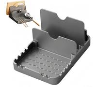 HOHOVYVY Support de couvercle de casserole avec repose-cuillère et égouttoir en aluminium Organiseur peu encombrant pour plans de travail de cuisine Pour deux couvercles en même temps