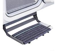 HOHOVYVY Tapis pour camping-car, réglable, tapis de protection des marches de camping-car, tapis de sol antidérapant, pour véhicules de camping, 46 x 46 cm, protection des escaliers (argent)