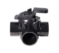 HOHOVYVY Valve de piscine à 3 voies 5,1 cm pour systèmes de piscine Pentair | Valve de piscine 3 voies 2 pouces en PVC, compatible avec Pentair 263028, haut débit pour systèmes de piscine et copeaux Gris