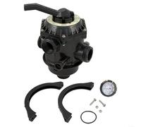HOHOVYVY Vanne multi-voies 6 voies 1,5 pouces Montage en haut pour Pentair 262506 Filtre à sable Cristal pour FLO II/Pour Dollar de sable/Pour Tagelus Matériau robuste Installation facile pour piscine