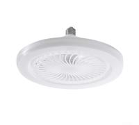 HOHOVYVY Ventilateur LED E27 à économie d'énergie avec culot à vis et télécommande, lampe domestique pour l'intérieur comme le salon ou la chambre à coucher (lumière chaude)