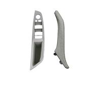 HOHPMGFGNN Cache Poignée Pour BMW 5 Série F10 F11 F18 520 523 525 528 530 535 Conduite À Gauche LHD Intérieur En Cuir Porte Poignée De Traction Ensemble D'assemblage(Gray 2pcs set)