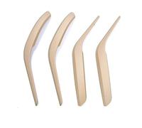 HOHPMGFGNN Cache Poignée Pour BMW x1 E84 2010 2011 2012 2013 2014 2015 2016 LHD RHD Intérieur En Fiber De Carbone Poignée De Porte Couverture Garniture Set Remplacement(Beige 4pcs set)