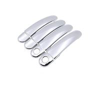 HOHPMGFGNN voiture Garniture De Couvercle De Poignée De Porte Chromée Pour Siège Pour Ibiza 6L 2003 2004 2005 2006 2007 2008 2009 Mk3 Catch Car Cap Set Accessoires(4Door 2 Keyholes)