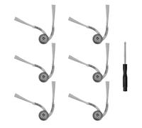 HoHumoca 6Pcs Brosses Latérales Accessoires Compatible pour Qrevo Curv/Qrevo Edge/Saros Z70/Saros 10/Saros 10R/Qrevo Curv S5X/ Qrevo Edge S5A/QV 35S/QV 35A/Q10 S5/Q10 X5/Q7 M5/Q7 L5